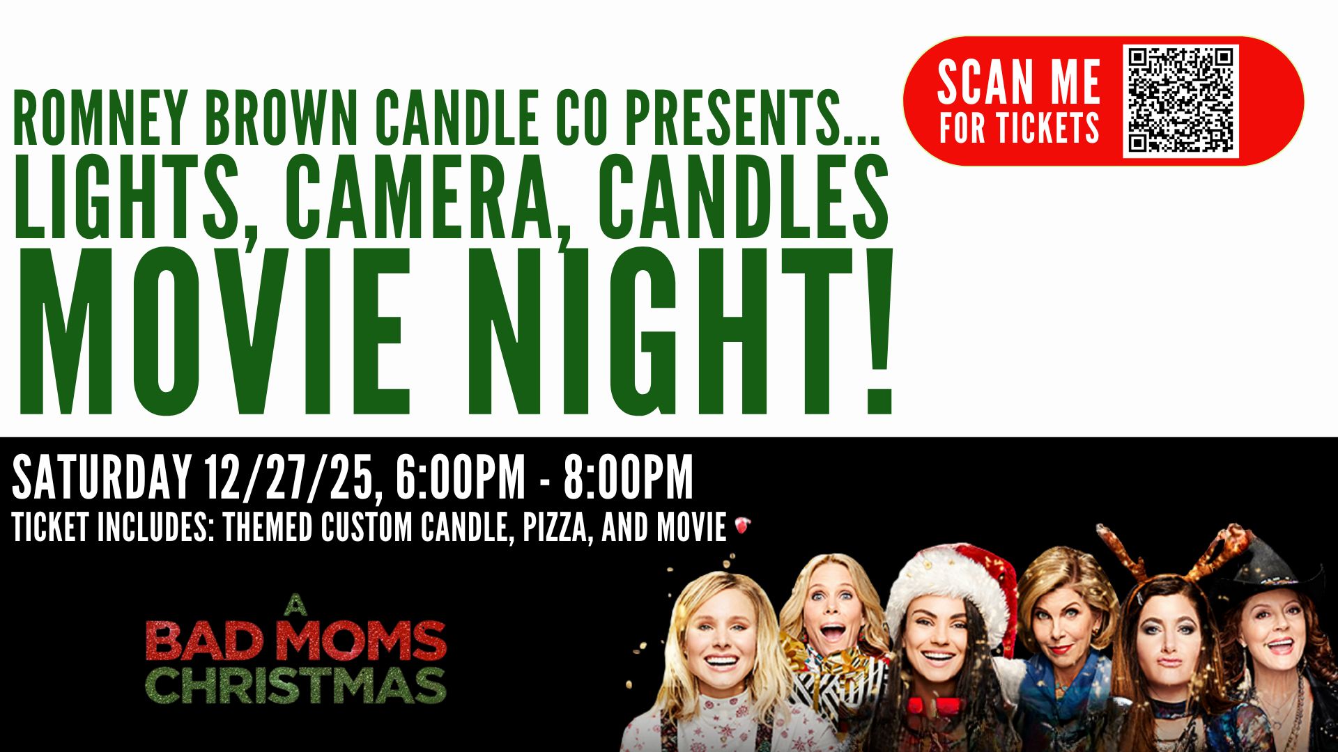 Lights, Camera, Candles - Movie Night! A Bad Moms Christmas